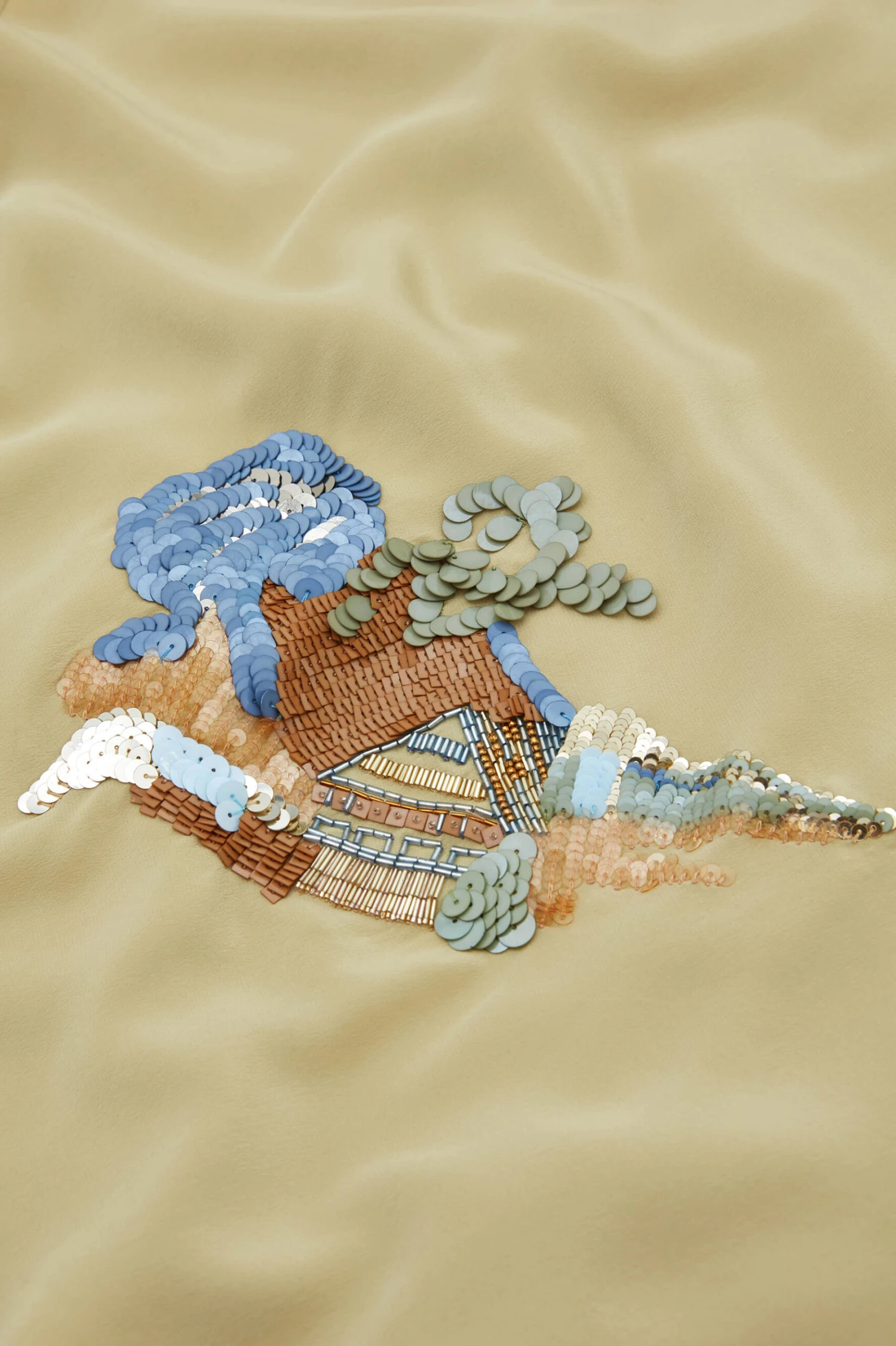 Bibi Demoiselle Yellow Mountain Silk Crêpe De Chine Slip Dress - Image 6