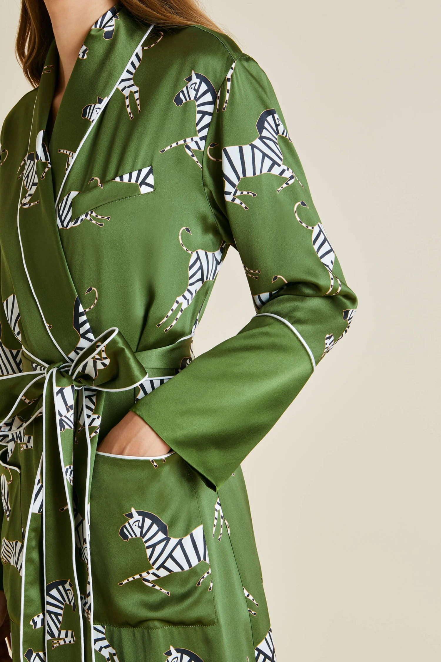 Capability Zeno Silk Satin Robe - Image 4