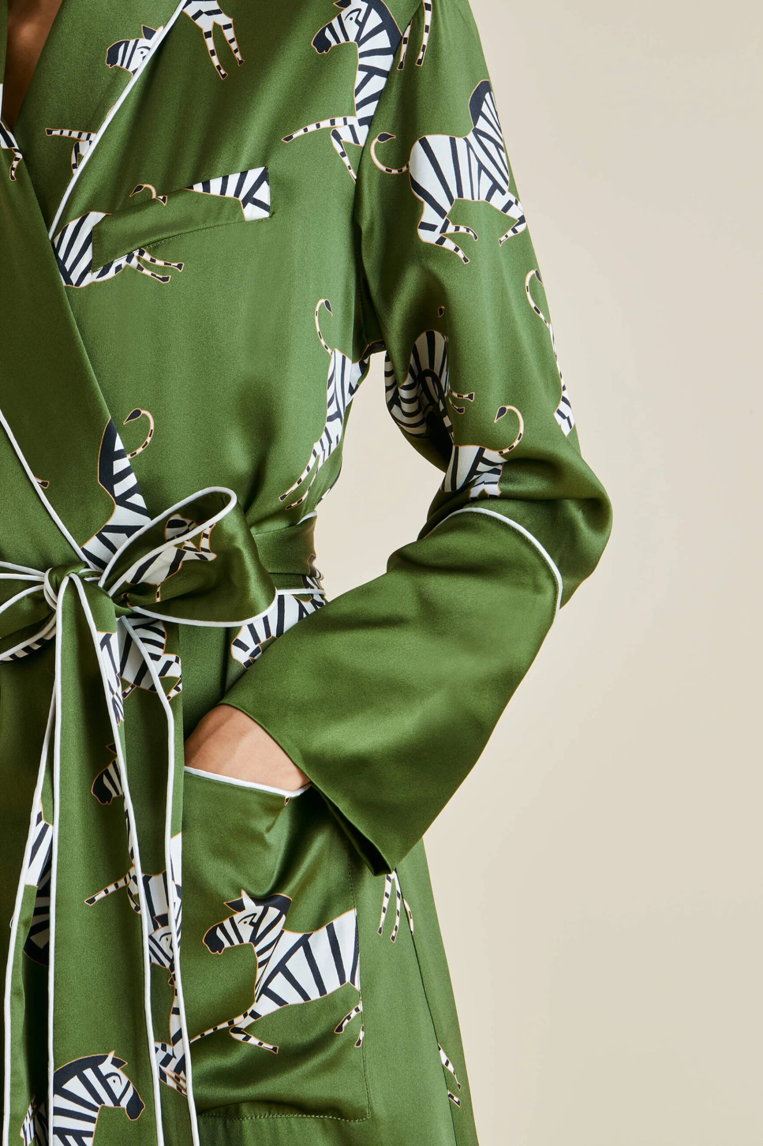 Capability Zeno Silk Satin Robe - Image 6