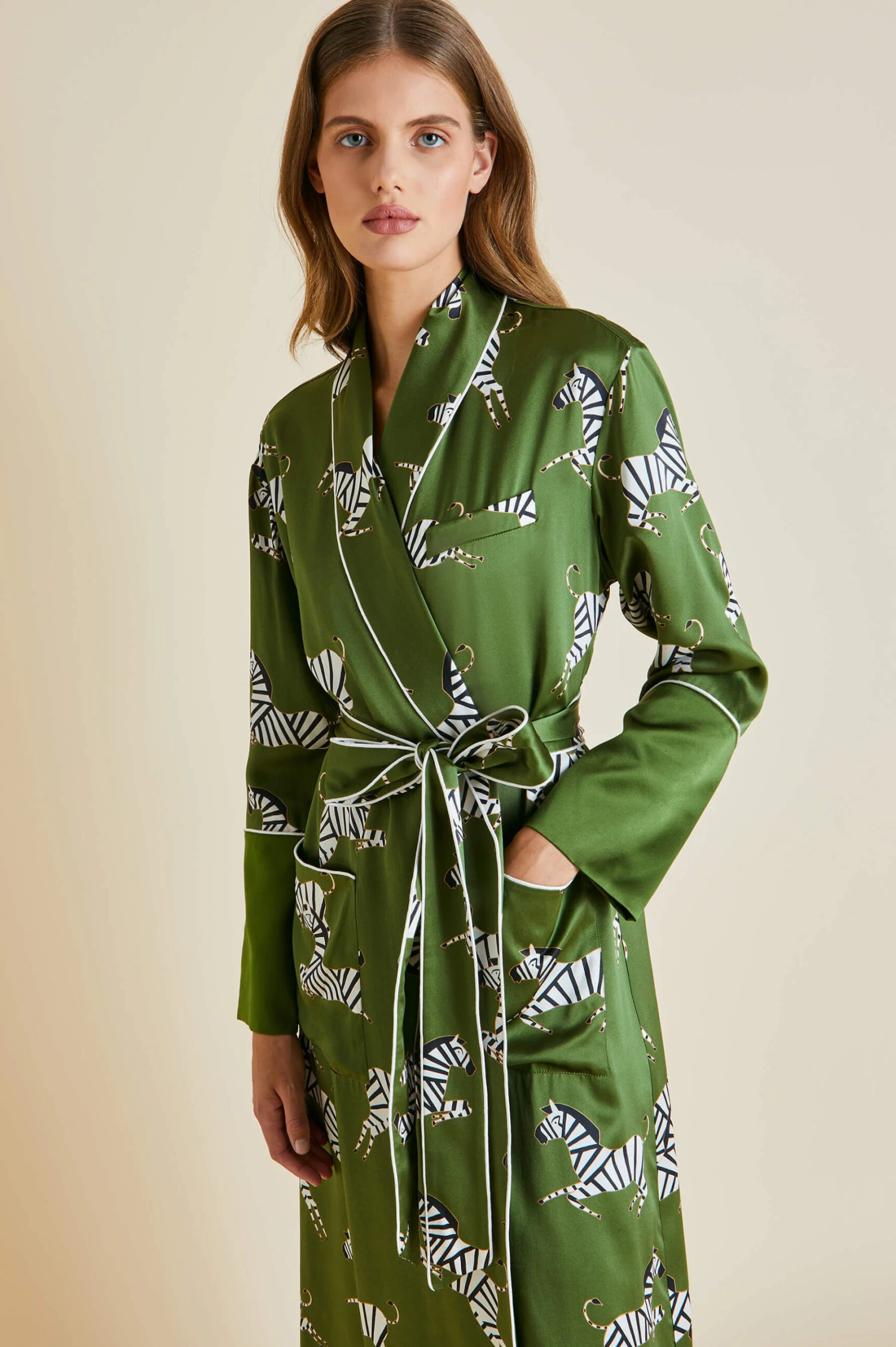 Capability Zeno Silk Satin Robe - Image 7