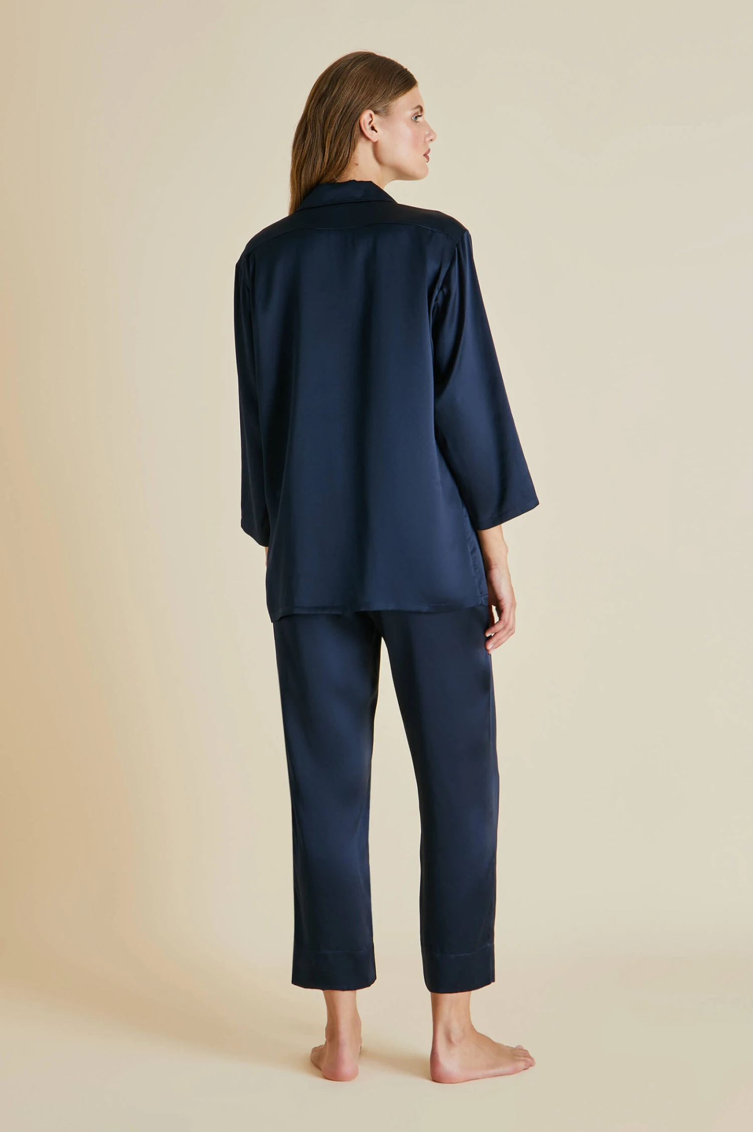 Casablanca Navy Silk Pajama Set - Image 4