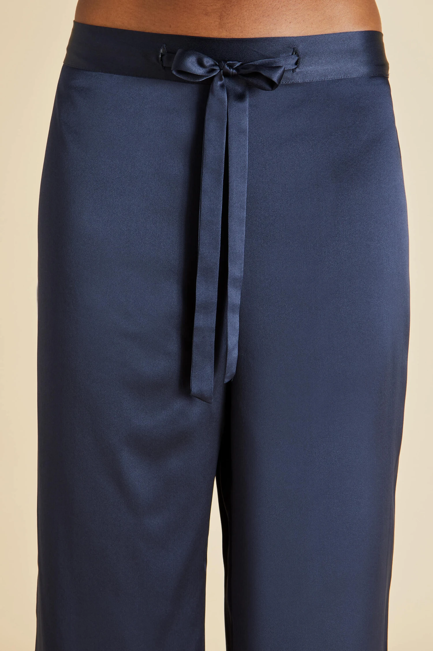 Coco Navy Silk Satin Pajama Set - Image 6