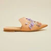 Contessa Damaris Orange Mountain Silk Satin Slippers