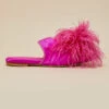 Contessa Madame Silk Feather Slippers