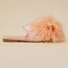Contessa Minnie Silk Feather Slippers