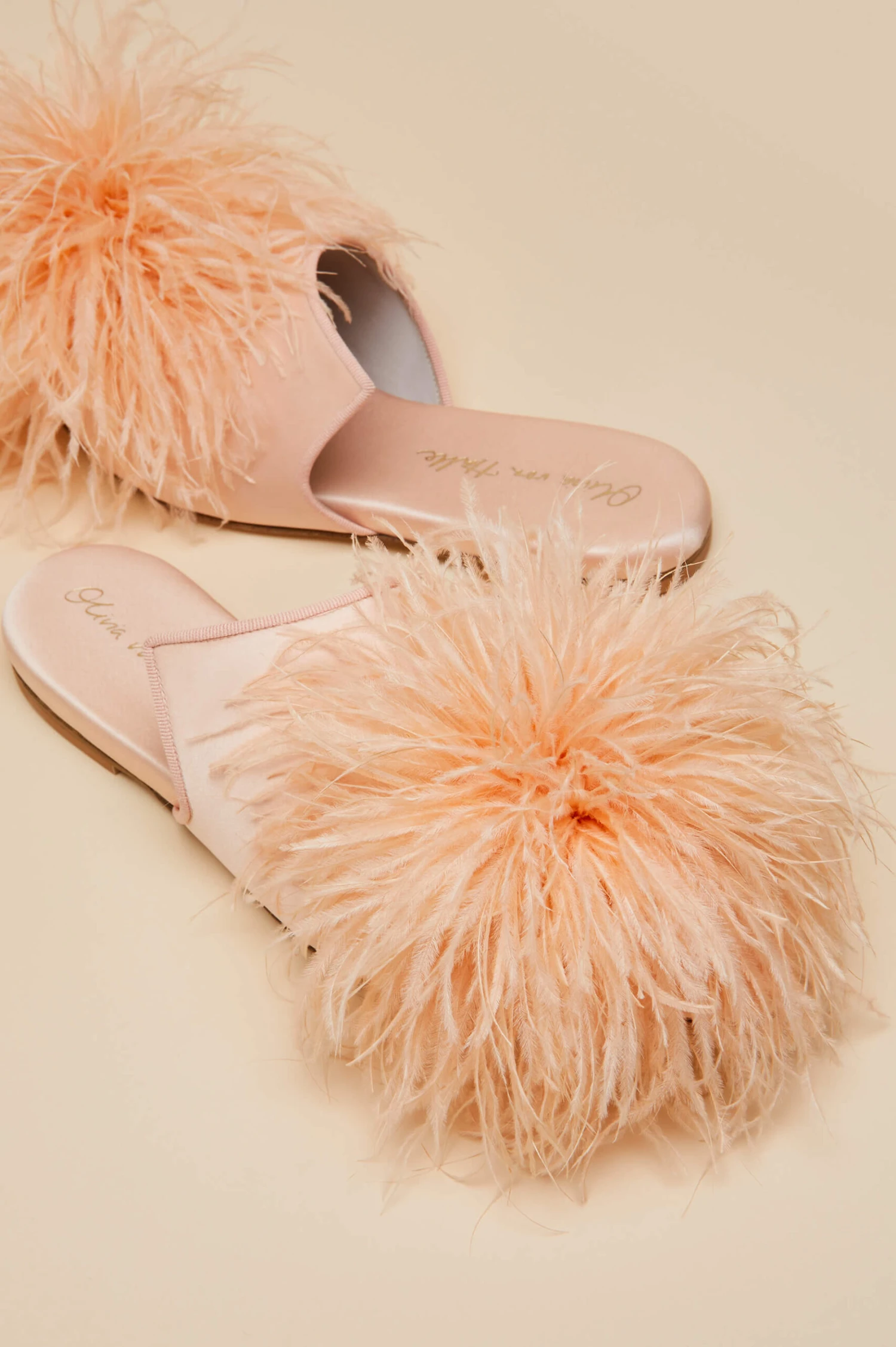 Contessa Minnie Silk Feather Slippers - Image 3