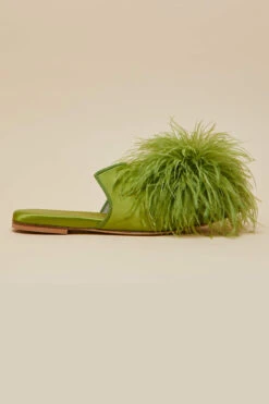 Contessa Niko Silk Feather Slippers