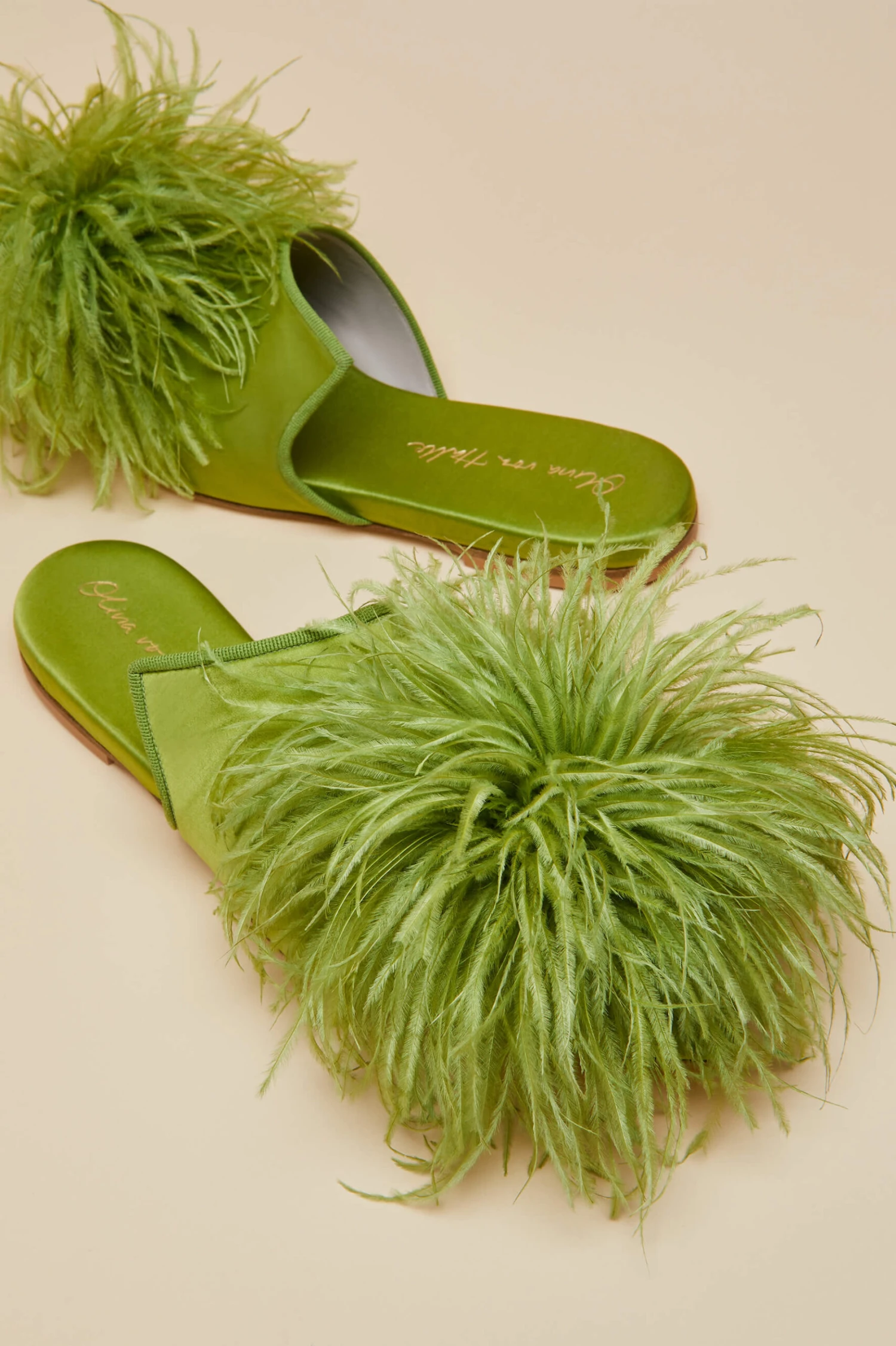 Contessa Niko Silk Feather Slippers - Image 3