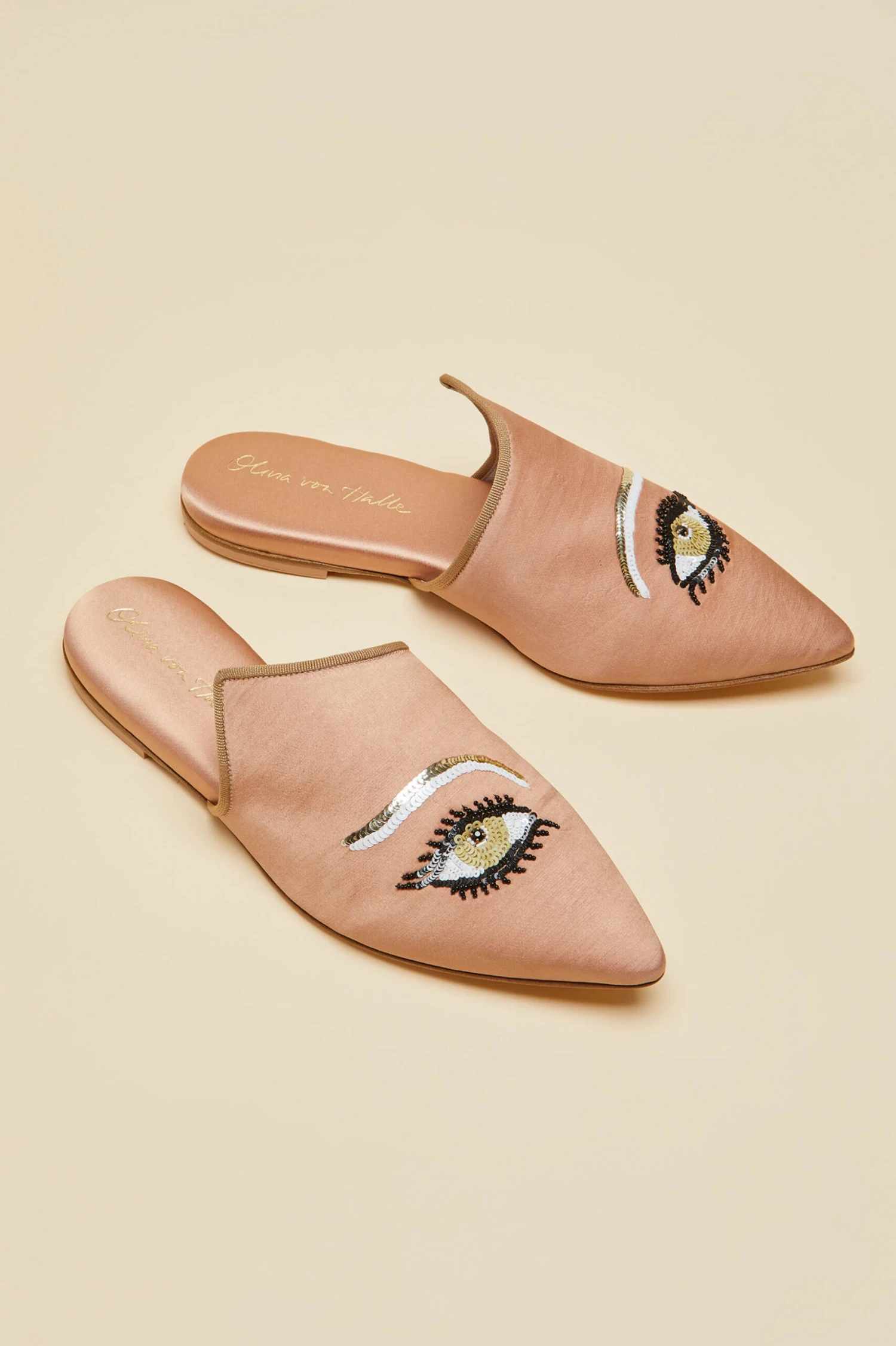 Contessa Ophanim Silk Slippers - Image 4