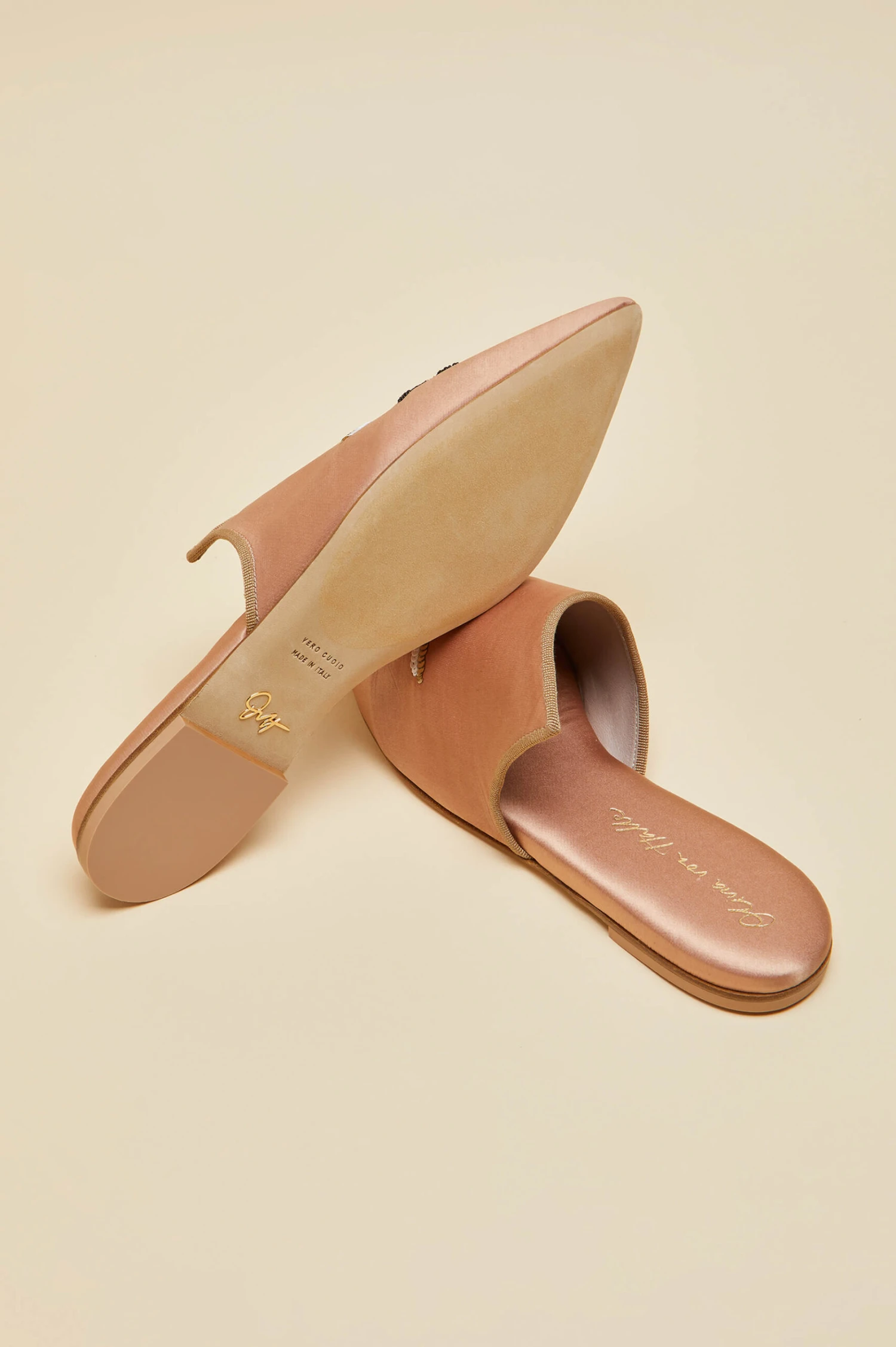 Contessa Ophanim Silk Slippers - Image 6