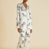 Lila Zebedee Silk Satin Pajama Set