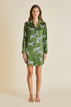 Poppy Zeno Silk Satin Nightshirt
