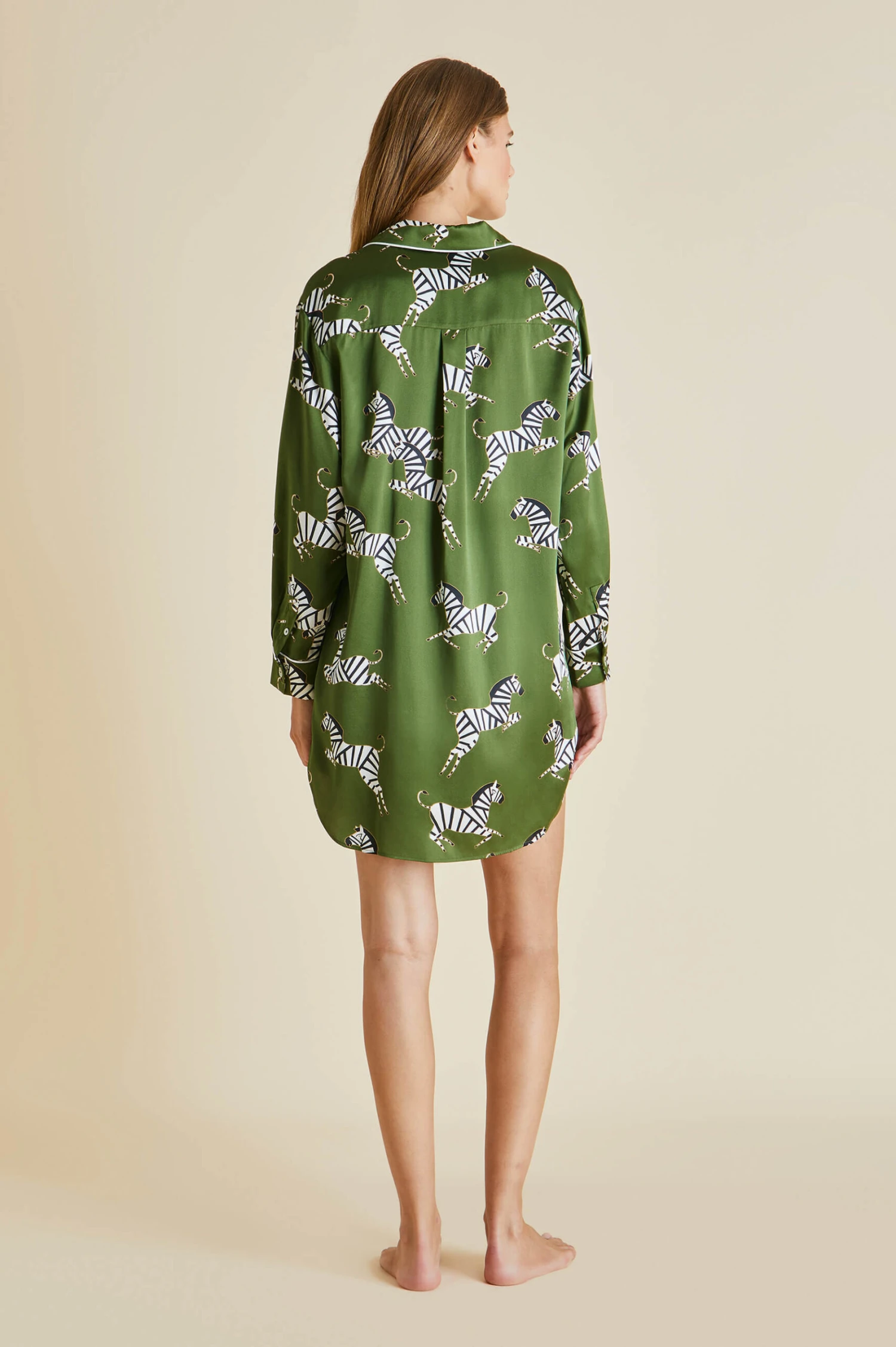 Poppy Zeno Silk Satin Nightshirt - Image 4