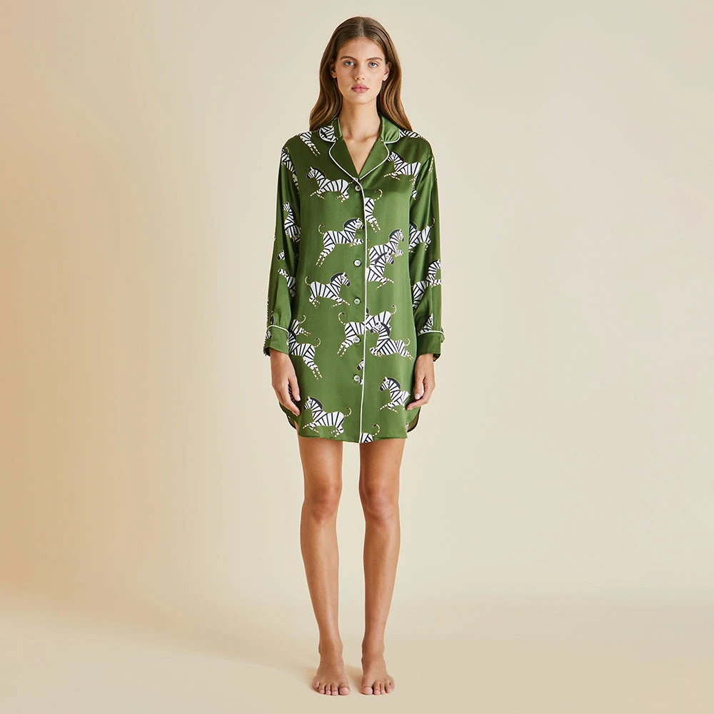 Poppy Zeno Silk Satin Nightshirt - Image 2