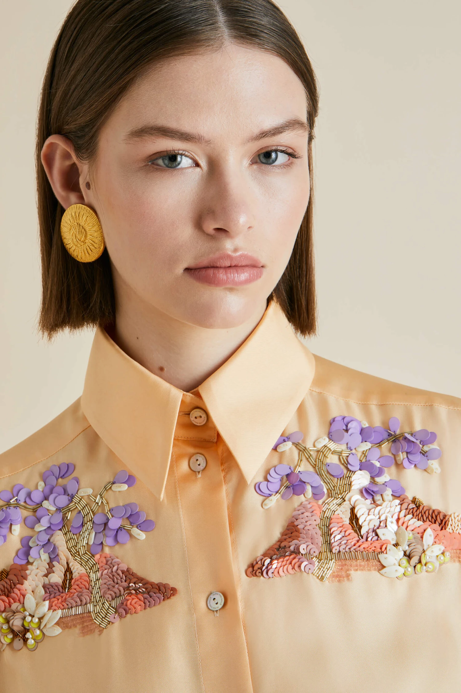 Wolfe Damaris Orange Mountain Silk Twill Pajamas - Image 4