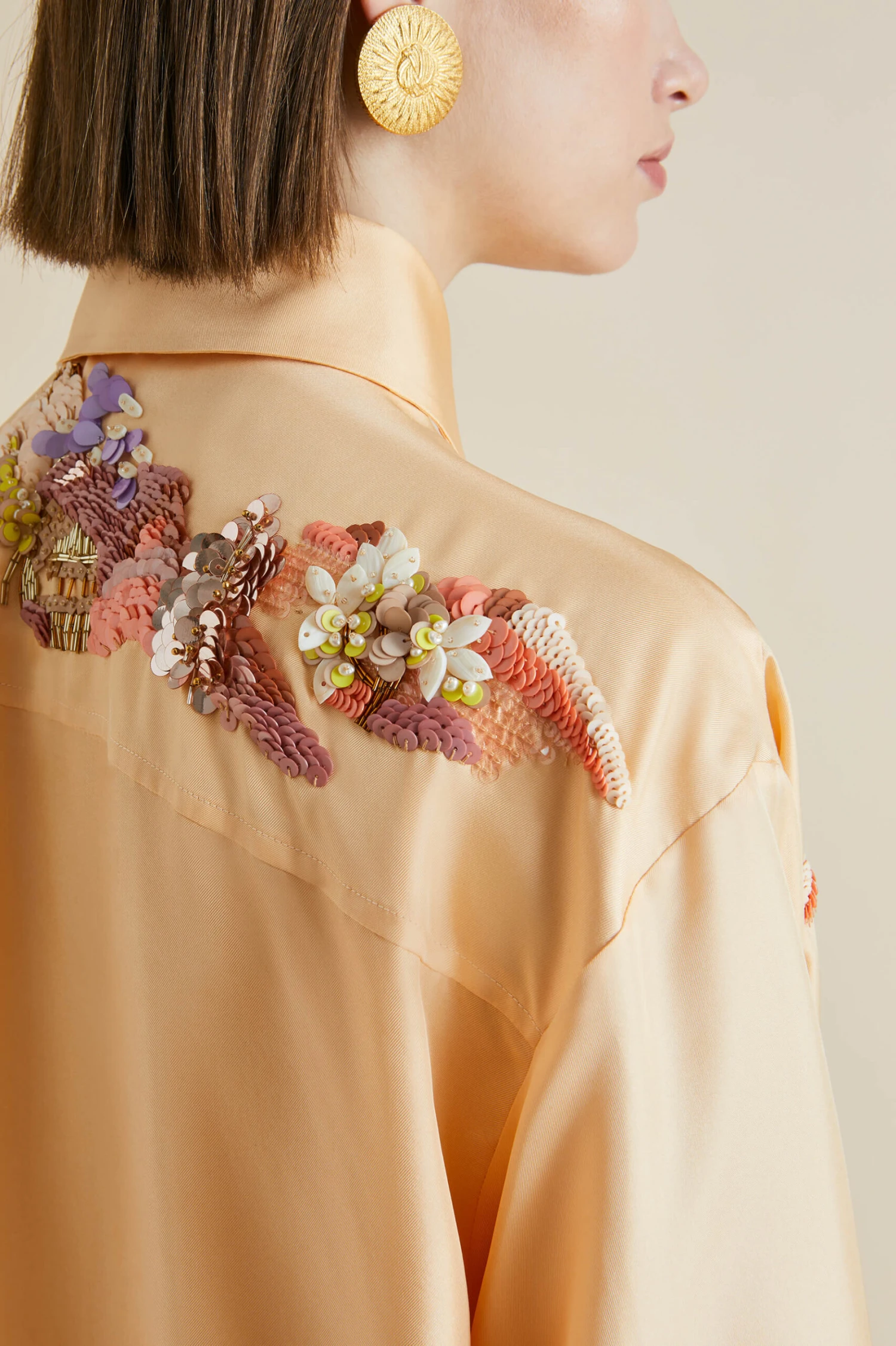 Wolfe Damaris Orange Mountain Silk Twill Pajamas - Image 3