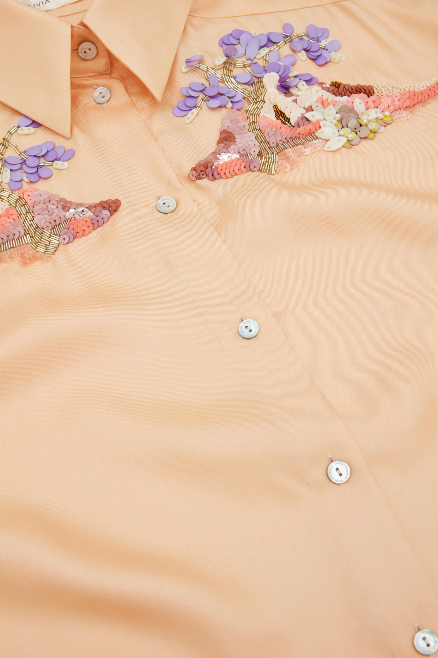 Wolfe Damaris Orange Mountain Silk Twill Pajamas - Image 9