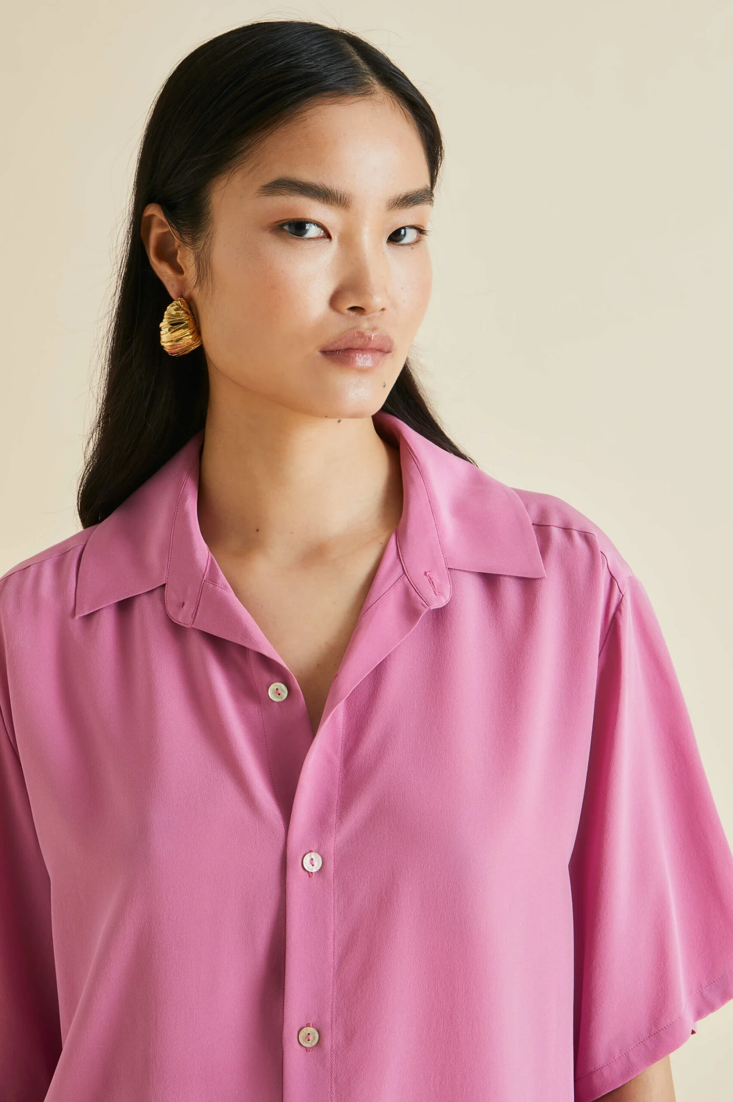 Alabama Pink Silk Crêpe De Chine Pajamas - Image 7