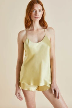 Bella Cardamom Silk Satin Camisole Set