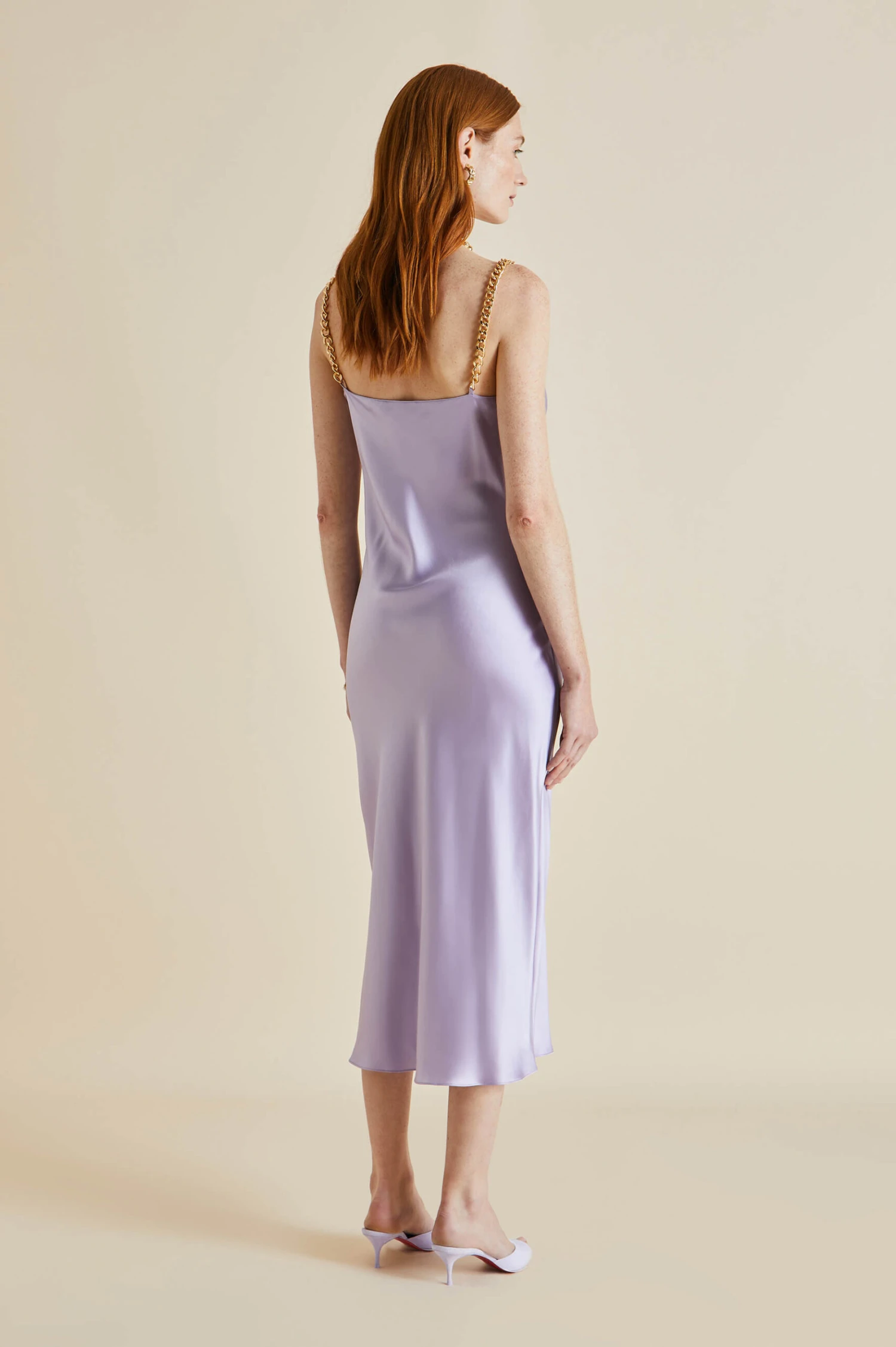 Bibi Lilac Silk Satin Slip Dress - Image 4