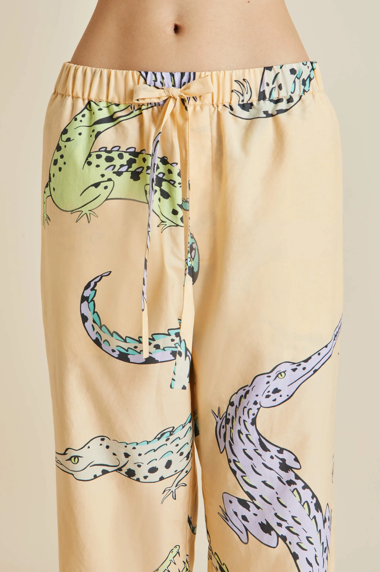 Casablanca Soloma Orange Crocodile Cotton-Silk Pajamas - Image 7