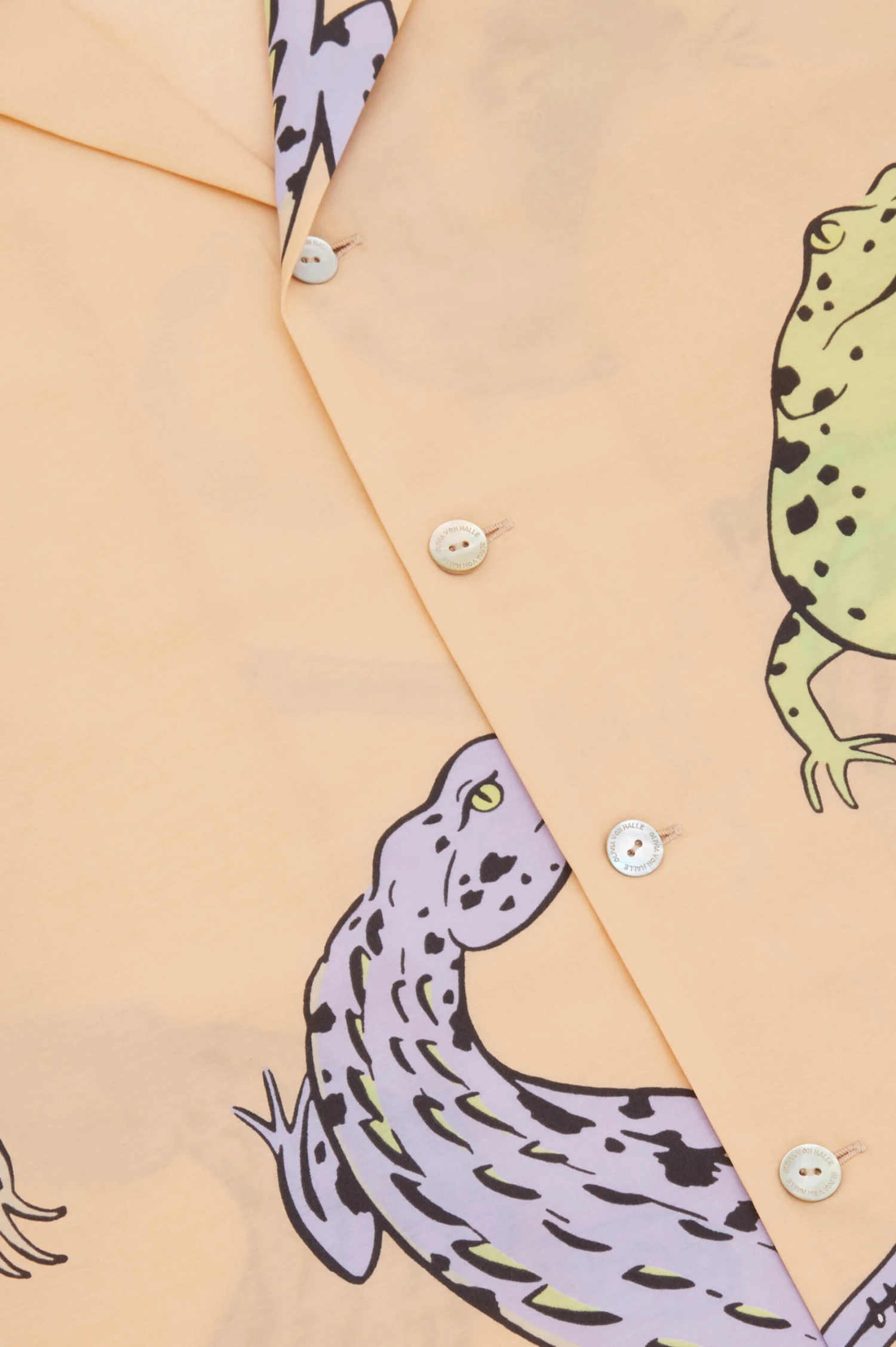 Casablanca Soloma Orange Crocodile Cotton-Silk Pajamas - Image 8