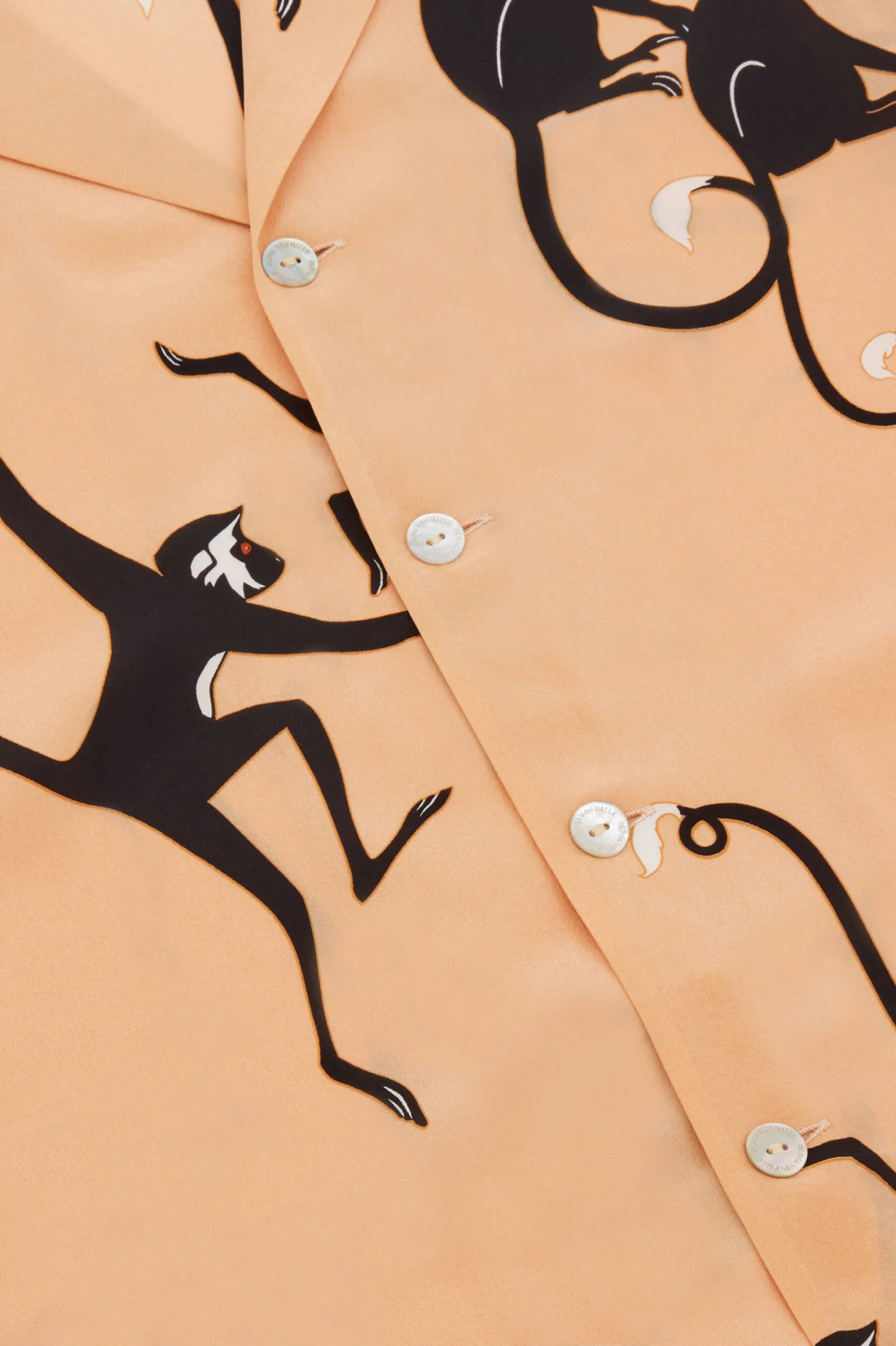 Casablanca Janda Orange Monkey Silk Crêpe De Chine Pajamas - Image 8