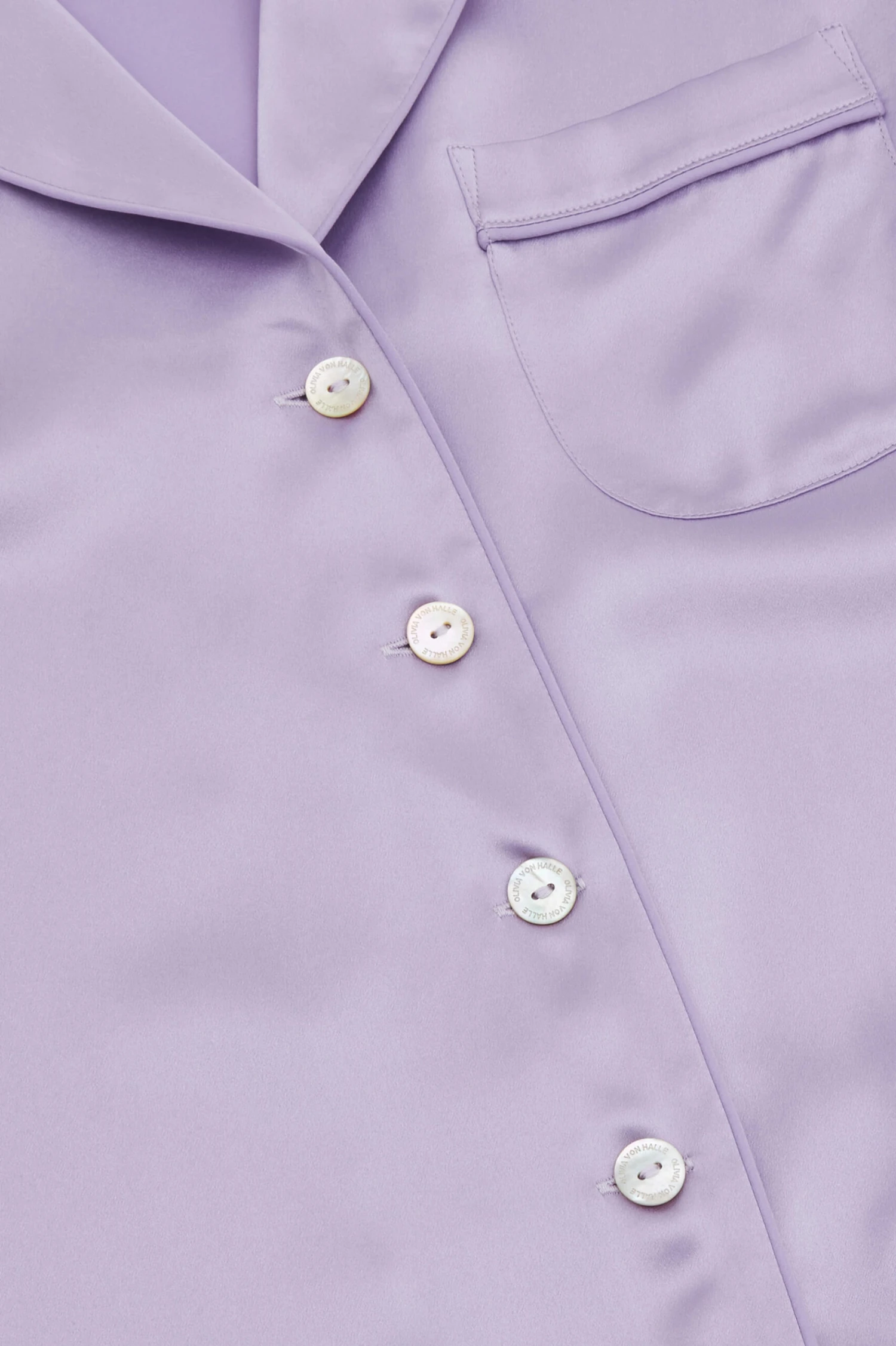 Coco Lilac Silk Satin Pajamas - Image 7