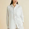 Kick Ivory White Cotton-Silk Pajamas