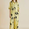 Wolfe Paloma Yellow Monkey Silk Twill Pajamas